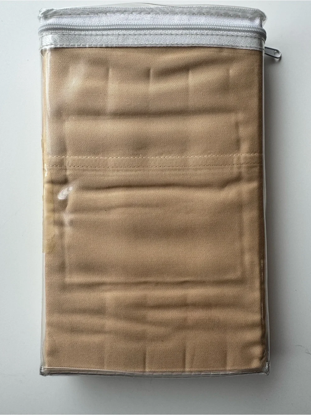 Bamboo Linens 2 King Pillowcases 100% Bamboo Fiber Yarn Tan Beige NEW Sealed